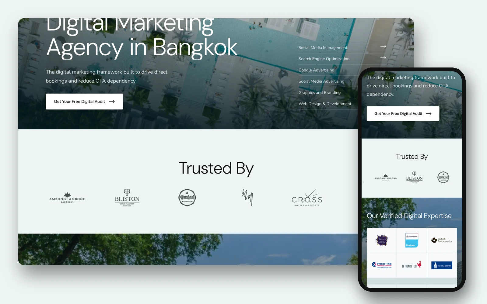 Coastal Editorial + Partners — home page on desktop and mobile
